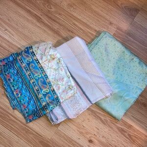 Brocade Sari Wrap Scarf 3 Piece Bundle